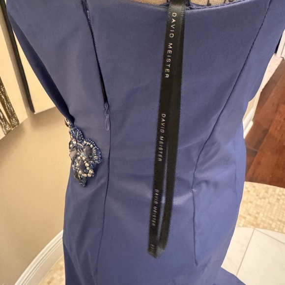 David Meister One-Shoulder Evening Gown – Royal Blue – Size 4 - Picture 6 of 6